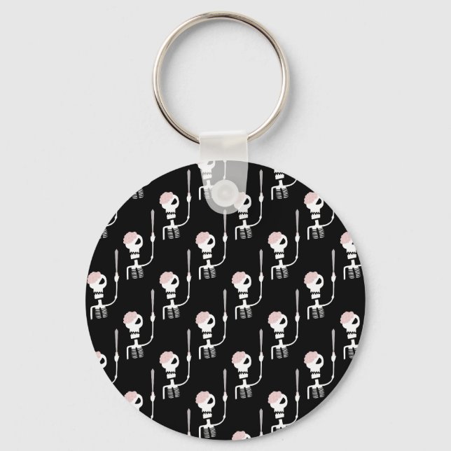 Chaveiro Esqueleto de Halloween com uma espada  (Frente)