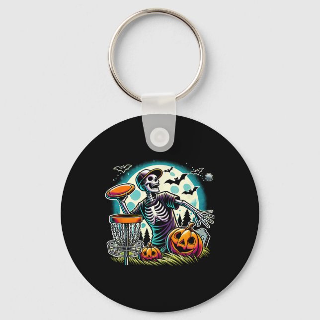 Chaveiro Esqueleto de Halloween Disc Golf _2  (Frente)