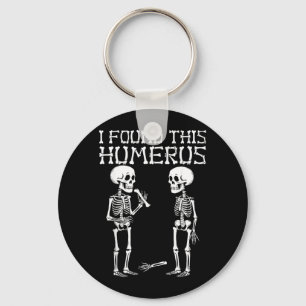 Chaveiro Esqueleto de Halloween Encontrou Úmero Roupa Engra