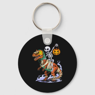 Chaveiro Esqueleto de Halloween Montando Múmia T Rex Dinoss