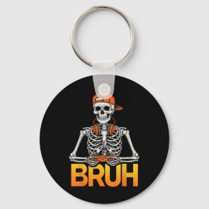 Chaveiro Esqueleto de jogador Bruh de Halloween Controle de