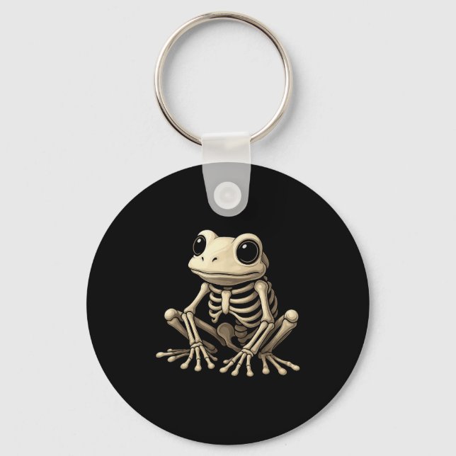 Chaveiro Esqueleto de Rã Halloween Rã Engraçada Amante de H (Frente)