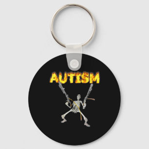 Chaveiro Esqueleto do Autismo Engraçado Meme Irônico Muito