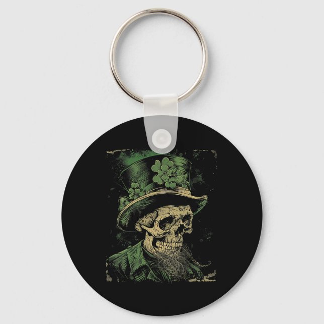 Chaveiro Esqueleto do crânio - Rua de Leprechaun. (Frente)