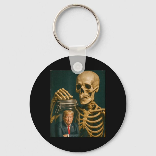 Chaveiro Esqueleto engraçado de Halloween (Frente)