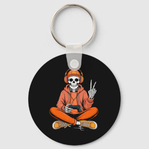 Chaveiro Esqueleto Gamer Vídeo Jogos Halloween Meninos Home