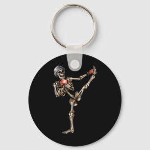 Chaveiro Esqueleto Muay Thai Halloween Kickboxing Mma Lutad