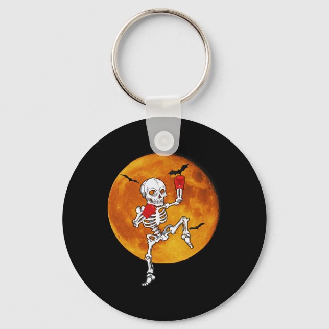 Chaveiro Esqueleto Muay Thai Kickboxing Mma de Halloween (Frente)