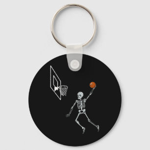 Chaveiro Esqueleto Vintage Jogador de Basquete Enfiando na
