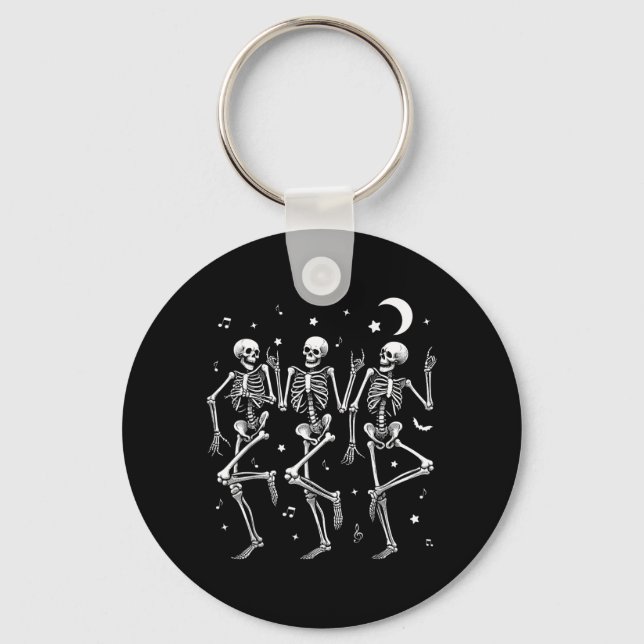 Chaveiro Esqueletos Dançantes Halloween Dança de Esqueleto  (Frente)