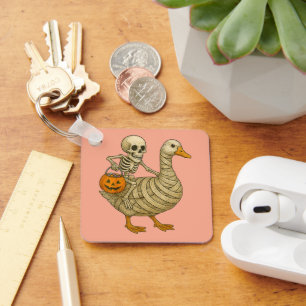 Chaveiro Esqueletrizando Mamãe Goose Halloween Engraçado Pu