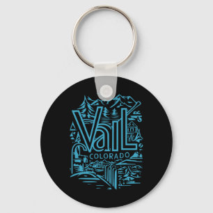 Chaveiro Esqui ao Ar Livre Legal Souvenir Vintage Visite Va