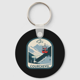Chaveiro Esqui Courchevel Estilo Retro Vintage Courchevel E