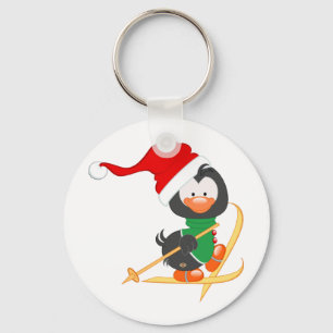 Chaveiro Esqui do pinguim do Natal