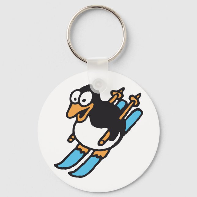 Chaveiro esqui pinguim (Frente)