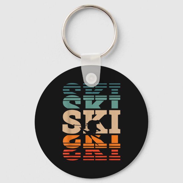Chaveiro Esqui retro ski (Frente)