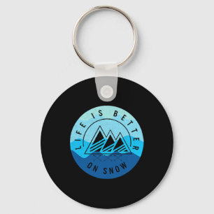 Chaveiro Esqui Snowboard A Vida É Melhor Na Neve Esqui Mont