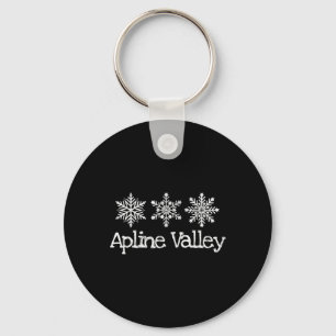 Chaveiro Esquiador de esqui alpino do Vale alpino Snowflake