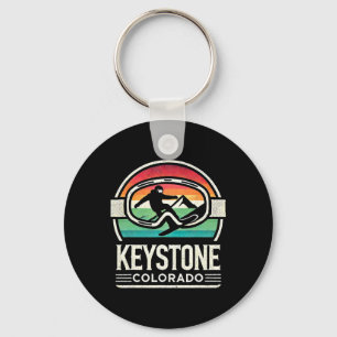 Chaveiro Esquiando em Keystone Retro Montanha Colorado Neve