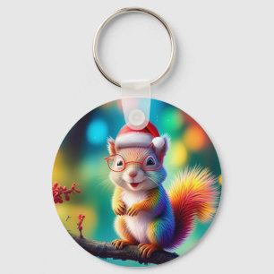 Chaveiro Esquilo De Natal Como Papai Noel-56765