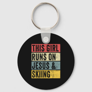 Chaveiro Essa Garota Funciona Com Jesus E Esquiar O Skier S