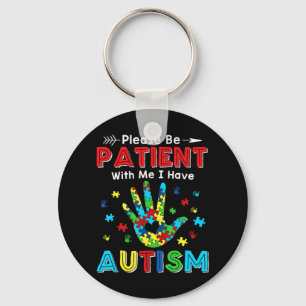Chaveiro Esta camisa que apresenta quebra-cabeça de autismo