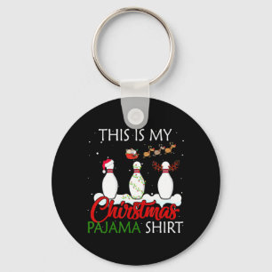 Chaveiro Esta É Minha Boliche De Natal Do Pajama Sobre Xmas