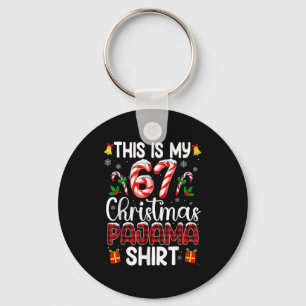 Chaveiro Esta É Minha Camisa de Pijama de Natal 67 Engraçad