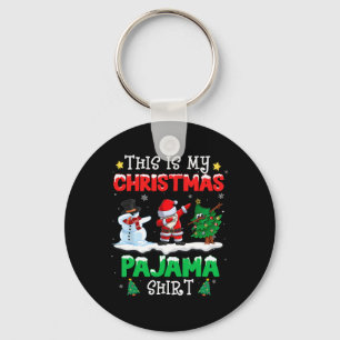 Chaveiro Esta É Minha Camisa de Pijama de Natal, Camisa de