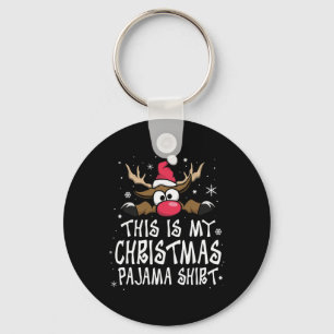 Chaveiro Esta é Minha Camisa de Pijama de Natal, Camisa de