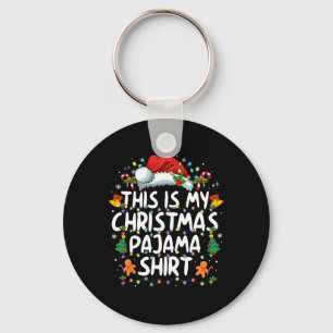 Chaveiro Esta É Minha Camisa de Pijama de Natal Divertida P