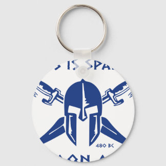 Chaveiro Esta é Sparta - Molon Lave - Azul