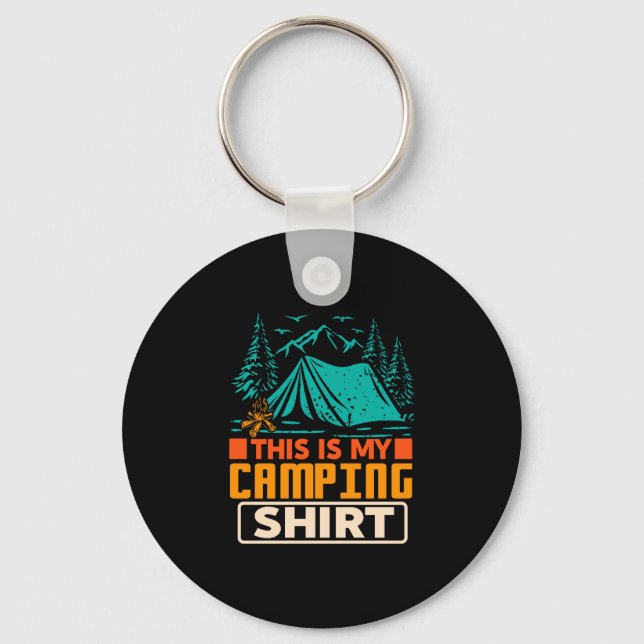 Chaveiro Esta é uma camisa de camping engraçada de campista (Frente)