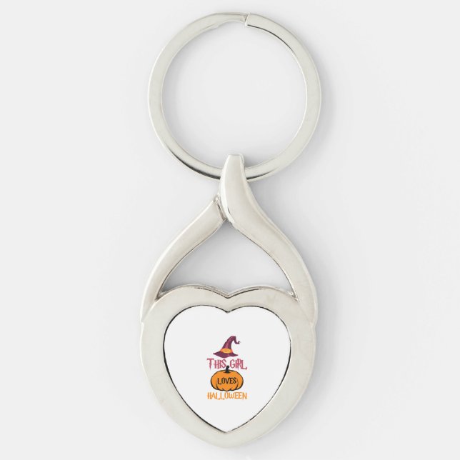 Chaveiro Esta Garota Adora o Halloween - Presente de Hallow (Frente)