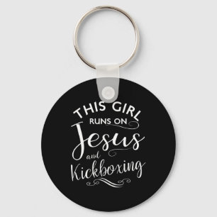 Chaveiro Esta Garota Corre Com Jesus E Arte Marcial De Kick