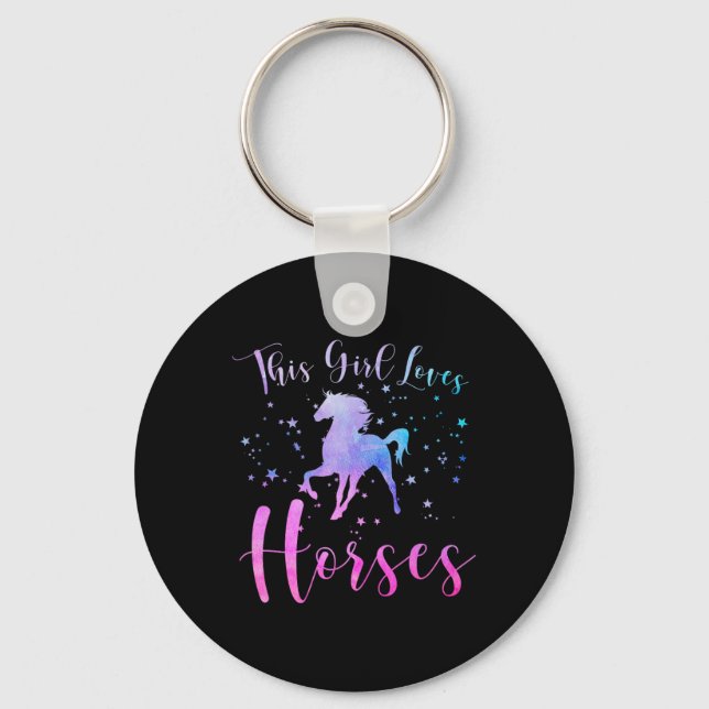 Chaveiro Esta Menina Adora Cavalos Equestres Cavalos (Frente)