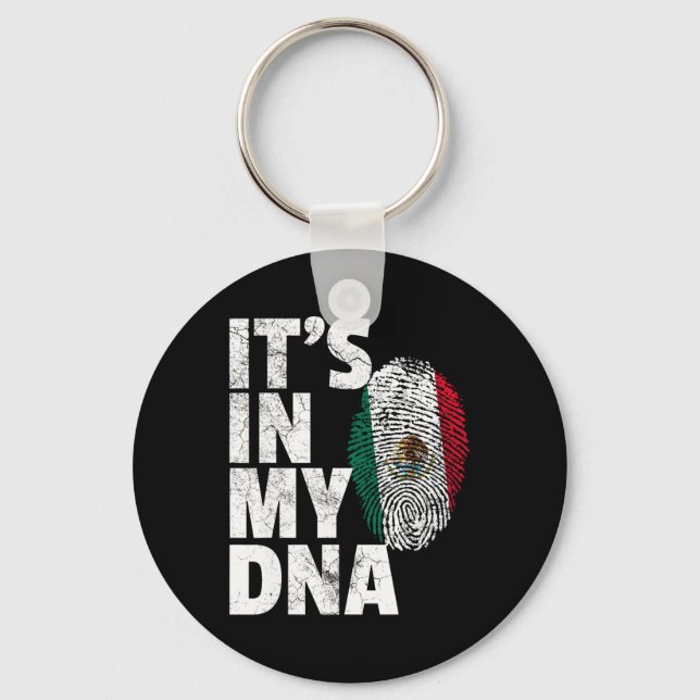 Chaveiro Está no meu Dna Mexicano Bandeira Cinco de Mayo G (Frente)