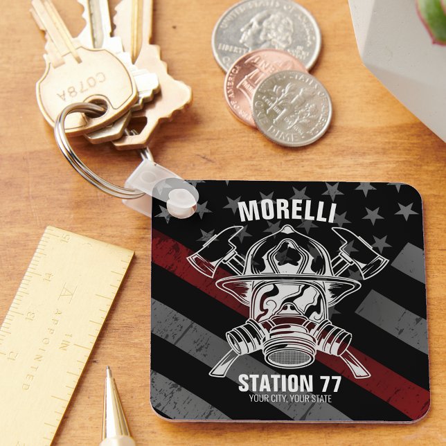 Chaveiro Estação de Bombeiros do NOME Personalizado (Criador carregado)