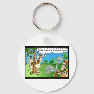 Chaveiro Estação de Caça de Vaca Camisetas Engraçadas Cartõ