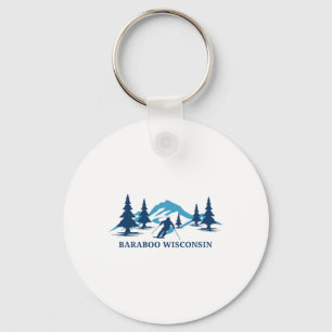 Chaveiro Estação de Esqui Raboo Wisconsin Esqui Esquiador 
