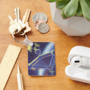 Chaveiro Estação espacial de órbita da ficção científ