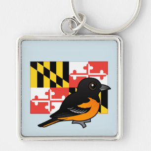 Chaveiro Estado Birdorable de Maryland: Baltimore Oriole