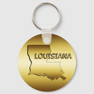 CHAVEIRO ESTADO DE MEDALHÃO DO OURO DE LOUISIANA