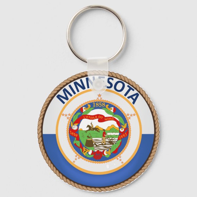 Chaveiro Estado de Minnesota Flag Seal (Frente)