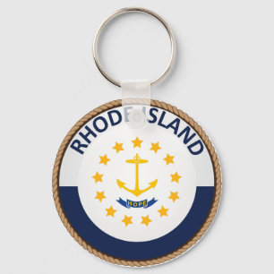 Chaveiro Estado de Rhode - selo da bandeira da ilha