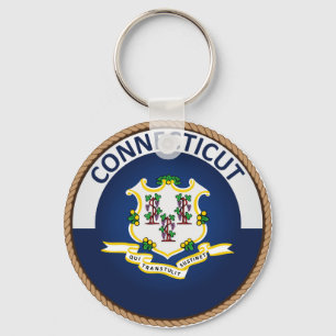 Chaveiro Estado de selo da bandeira de Connecticut