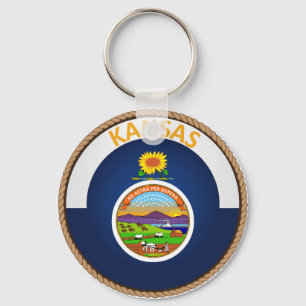Chaveiro Estado de selo da bandeira de Kansas