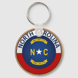 Chaveiro Estado de selo da bandeira de North Carolina