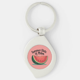 Chaveiro Estado de Verão do Melão Arte de Fruta Retro