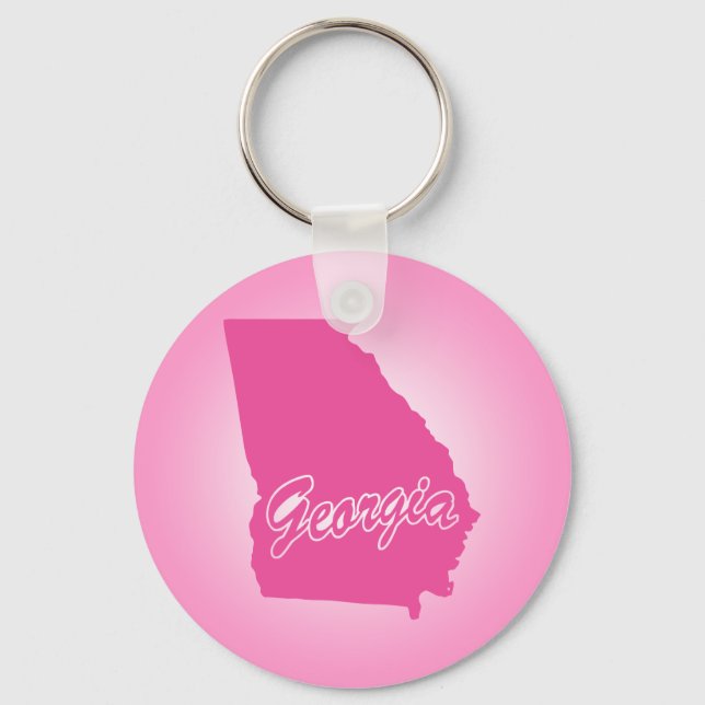 Chaveiro Estado Rosa Georgia (Frente)